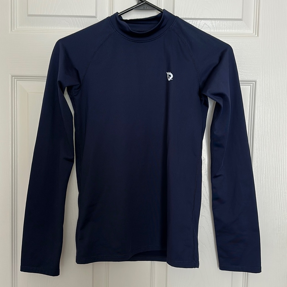 Boys Youth long sleeve compression shirt Blue